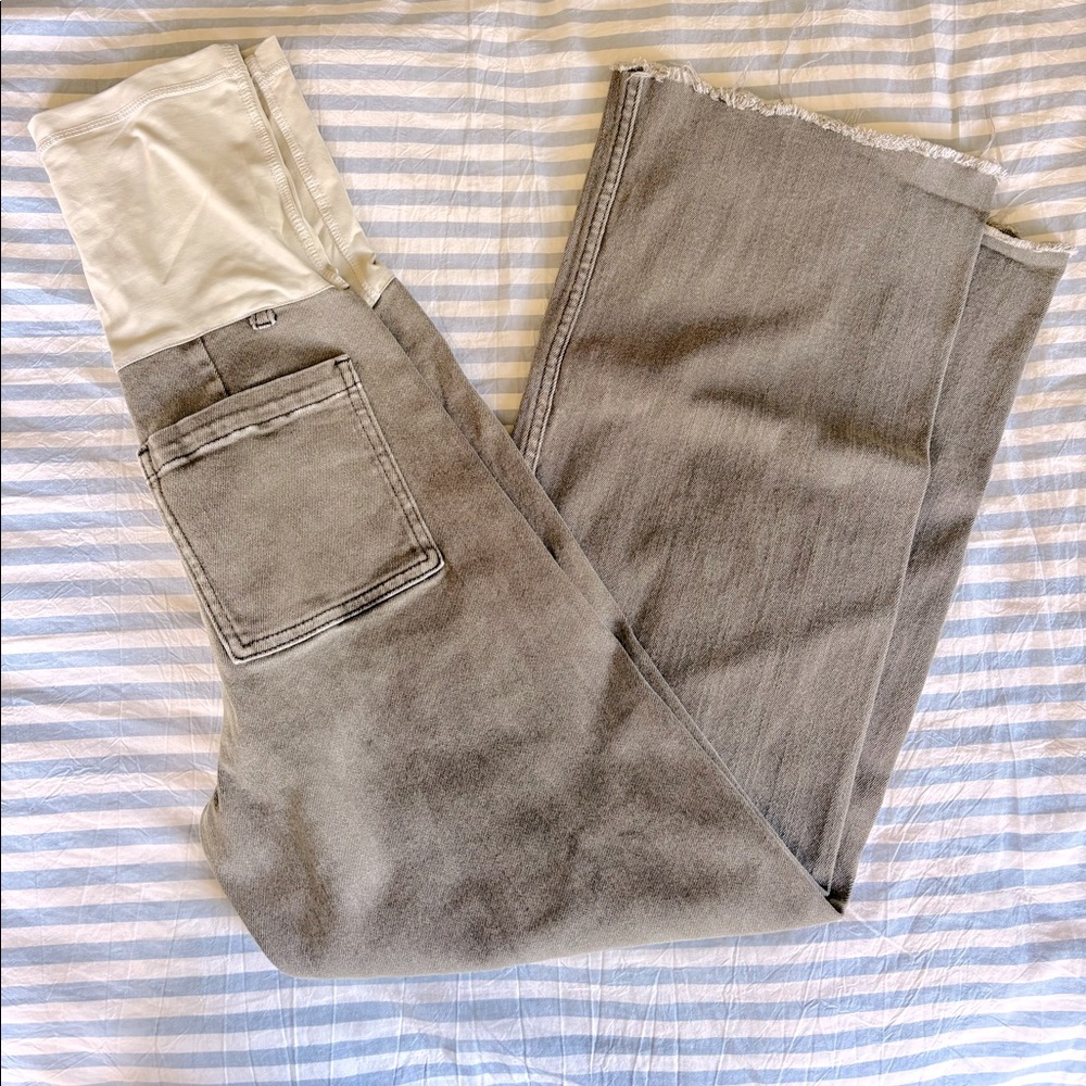 Pink Blush Maternity Olive Jean with Raw Hem - Small